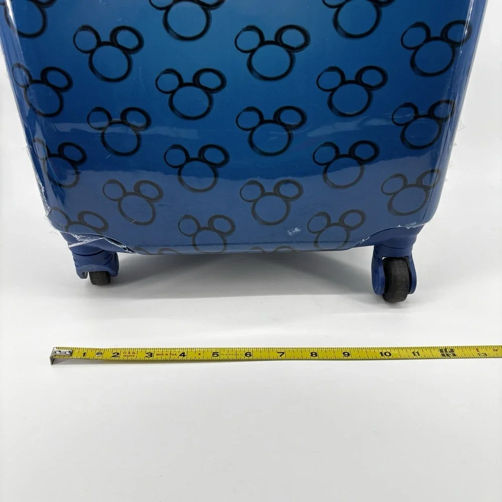 Disney Parks Mickey Mouse Hardbody Rolling Swivel 4 wheel Suitcase Luggage 21